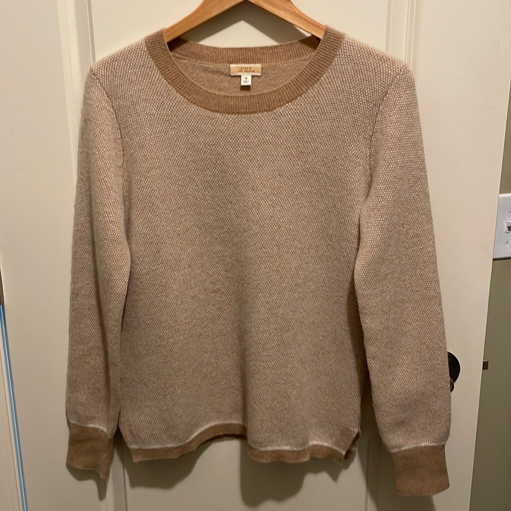 J. Crew cashmere bird’s eye long sleeve  sweater.